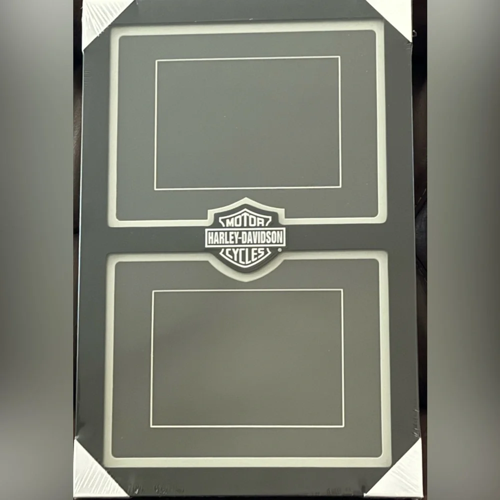 Harley-Davidson Black and White Dual Photo Frame